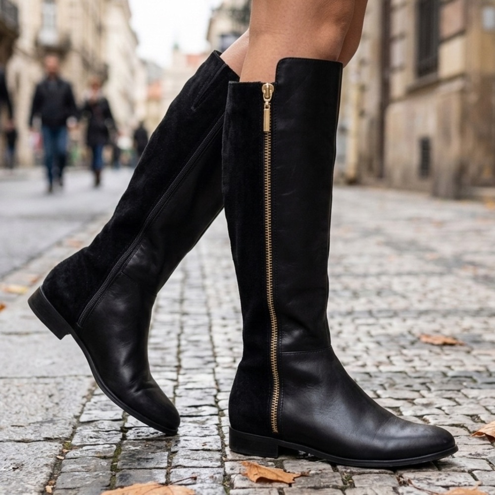 KATE SPADE SATURDAY - Leather & Suede Boots With A Zipper Size 7,5